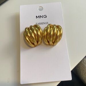 Mango Gold Statement Earrings